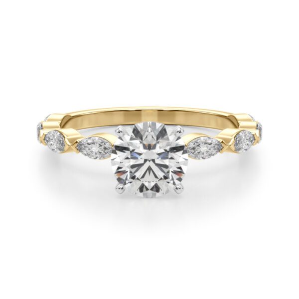 Marquise Band Engagement Ring