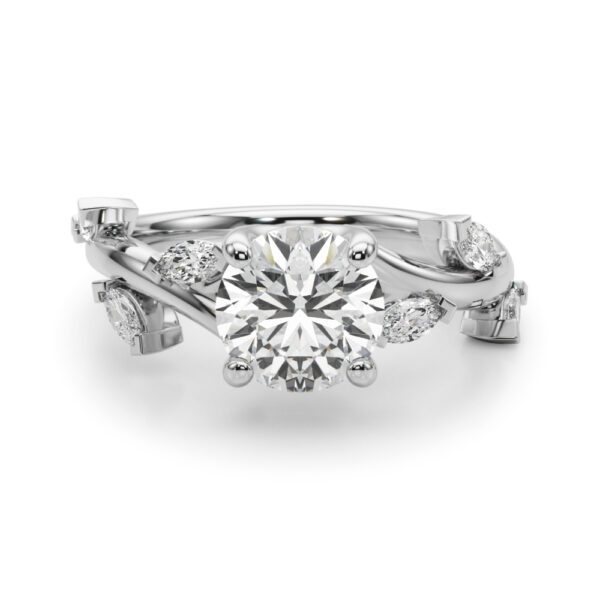 Marquise Leaf Engagement Ring
